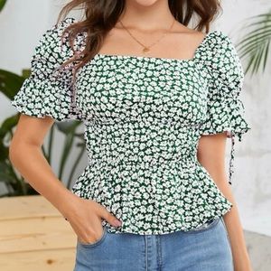 Floral Peplum Top